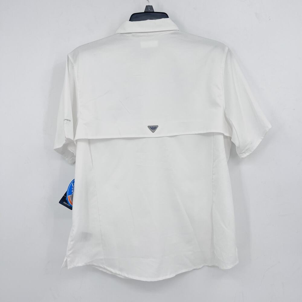 COLUMBIA Womens Tamiami II Short Sleeve Shirt Medium White Sun Protection NWT - Picture 10 of 12